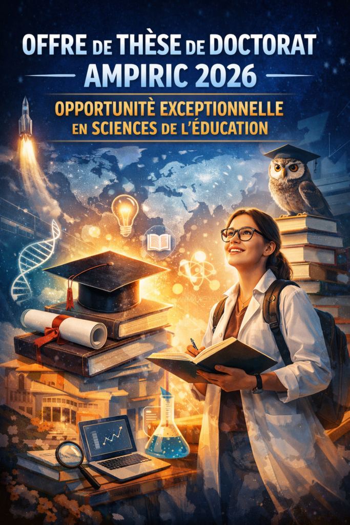 OFFRE DE THÈSE DE DOCTORAT AMPIRIC 2026 : OPPORTUNITÉ EXCEPTIONNELLE EN SCIENCES DE L’ÉDUCATION chatgpt image 17 mars 2026, 17 30 23