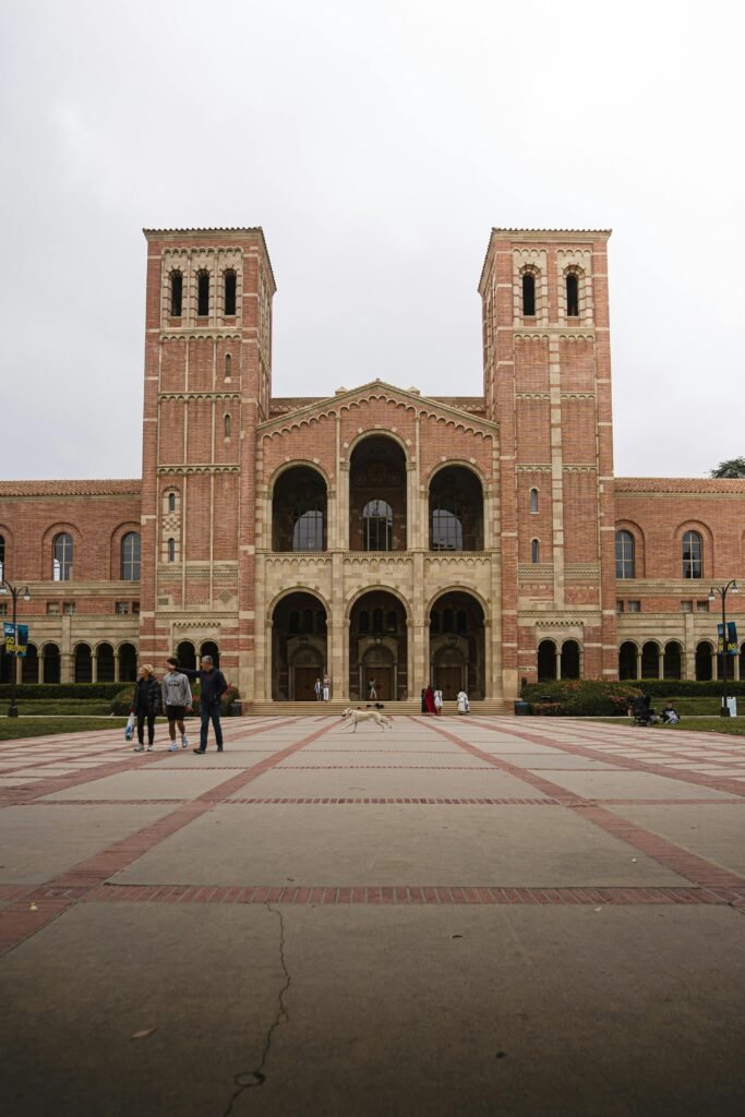 Explore the iconic brick architecture of UCLA
